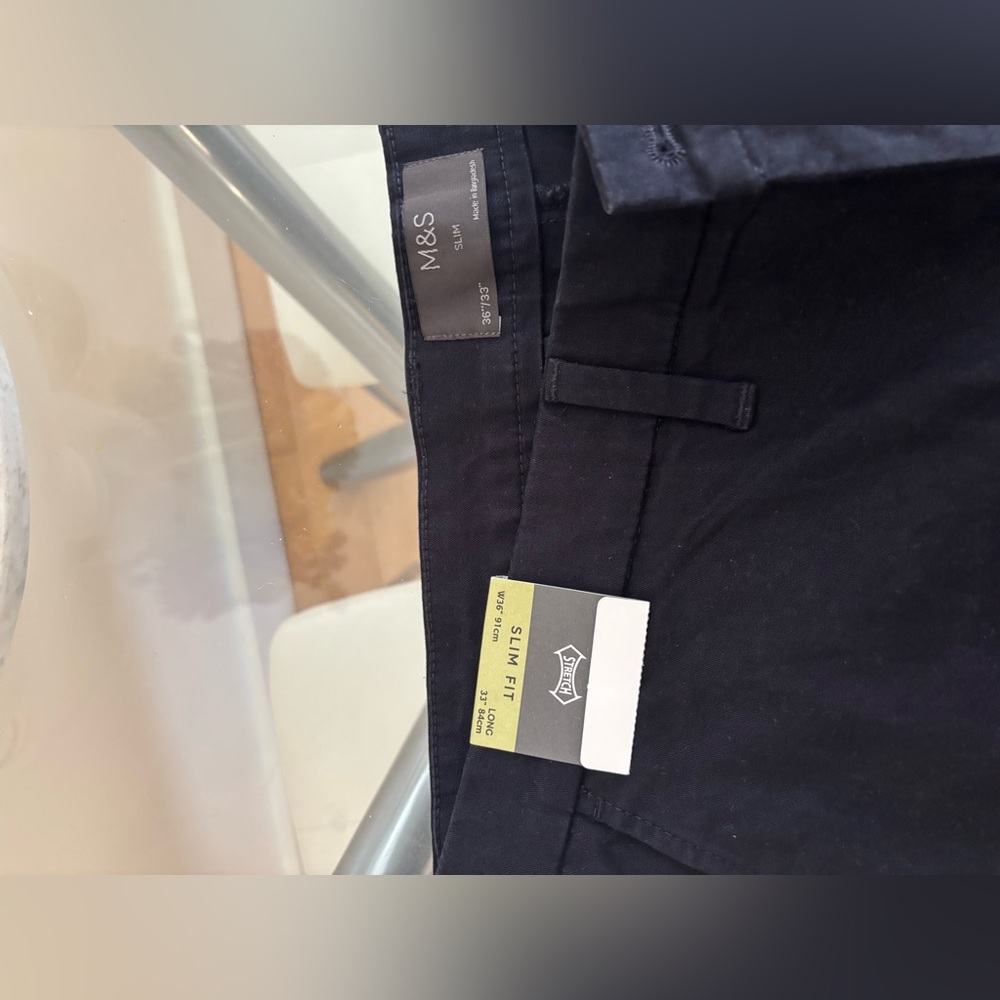 Men's Slim Fit Navy Chinos